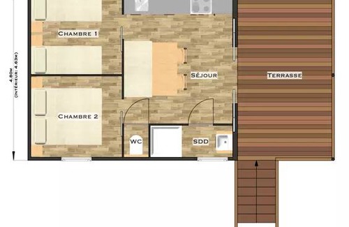 Le Fouilloux Ski Chalet | 30 m² Chalet ∙ 2 bedrooms ∙ 4 guests
