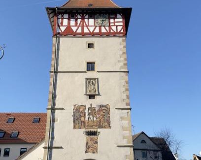 Waiblingen House | 3D Smart TV, Zimmer mit Babybett und Arbeitsplatz im Stadtzentrum