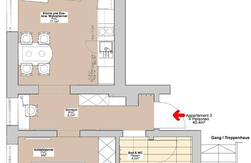 Donnersbachwald Apartment | 40 m² Apartment ∙ 1 bedroom ∙ 4 guests
