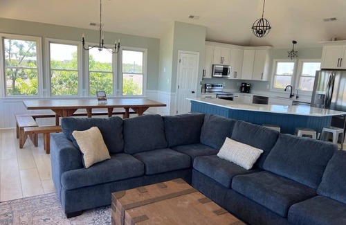 Carova Beach House | 4x4 OBX Beach House with pool & hot tub, horses, steps to the beach!