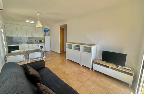 Almadraba-Canyelles Apartment | 6. Incredible views of the Bay of Roses, garden and community pool.