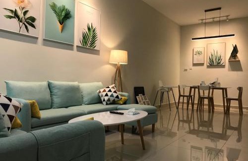 Kluang Apartment | 75 Cozy Home - Homestay Kluang (Gated and Guarded, Northern European Interior)