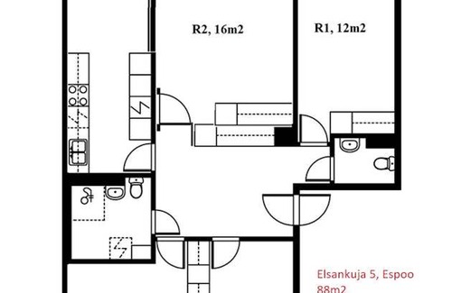 Espoo Resort | 88 m² Private room ∙ 1 bedroom ∙ 1 guest