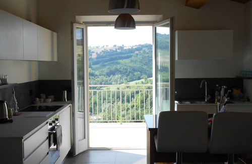 San Ginesio Apartment | A modern independent apartment with a large private terrace.