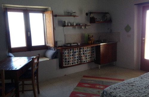 Alicudi Apartment | A terrace on the sea