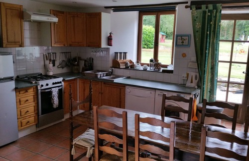 Saint-Nicolas-du-Pelem House | Adjoining Houses sleeps 15,6 bedrooms/4 bathrooms,heated pool ,WIFI, childrens play fort