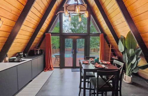 Palmarejo Cabin | Africa787 | A-Frame Wood House W/Pool @ Lajas