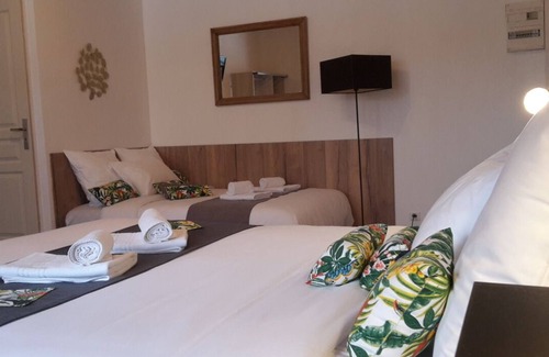 Clairac House | Air-conditioned Family room 4 p. with terrace, river view and pool access