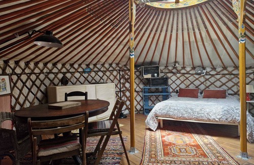 Lussas Other | Air-conditioned yurt, near a silkworm nursery amid 8 hectares of wild thyme