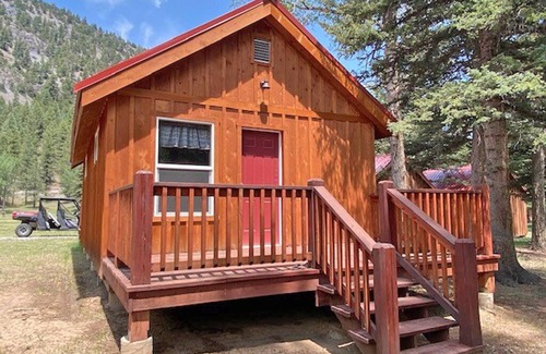Alamosa Cabin | AIYM Camp Riverfront Duplex Cabin, Alamosa Canyon!