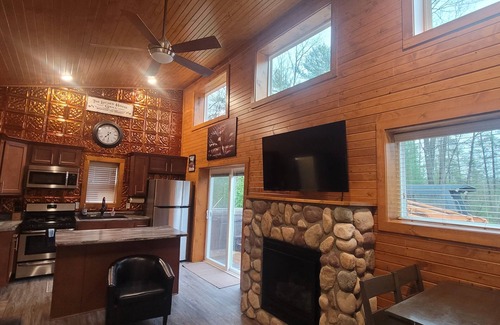 Interlochen House | Amazing Dome! Panoramic Barrel Sauna! Hot Tub! Sleeps 6 Pet Friendly, Fire Place