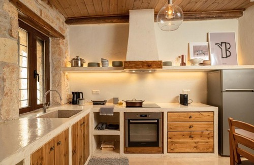 Melidoni Villa | Antama Living, Luxe Stonehouse with Pool & BBQ