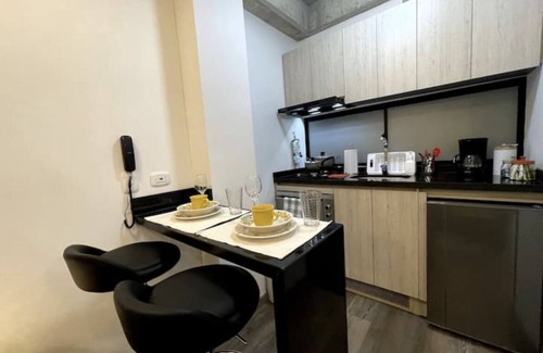 Campin Apartment | Aparta Suite Movistar Arena - Moderno, Central y Seguro. Terraza y bbq
