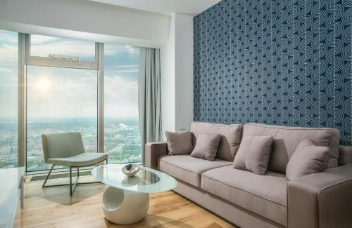 Krzyki Apartment | Apartamenty Sky Tower z Jakuzzi Przy Oknie