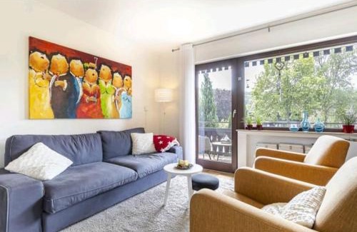 Zueschen Apartment | Apartment mit Kamin-Sonnendurchflutet-Balkon