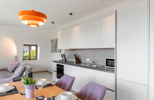 Limburg an der Lahn Apartment | Apartment 'Suite Marienborn' with Mountain View, Private Terrace and Air Conditioning