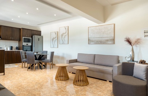 Mastichari Apartment | Apartment 'With Private Pool No 3' with Private Garden, Wi-Fi and Air Conditioning