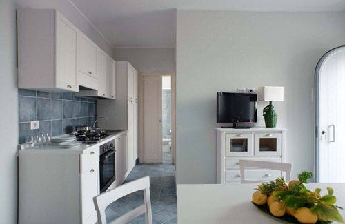 Villammare Apartment | Apartment with terrace. Shared pool. 150 metres from beach