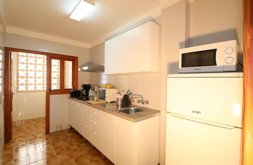 Sant Llorenc des Cardassar Apartment | App. RIGO 1-B(1st floor center, bedroom): Spacious beach apartment, frontal sea view