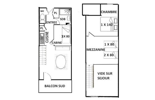 Les Saisies Apartment | Appartement 2 pièces cabine 8 personnes, balcon sud, central aux Saisies - FR-1-594-50