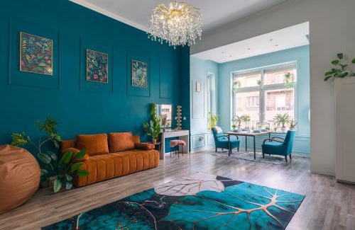 Erzsebetvaros Apartment | Art Deco Grand Apartment by City Park 78m2 Fireplace