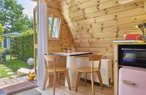 Goedereede Ski Chalet | Atmospheric wooden Tiny House near the beach