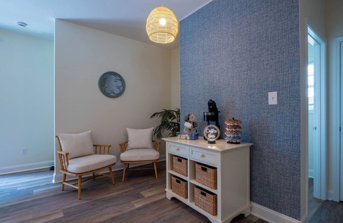 Drayton House | Baby Blue Bungalow with Backyard Oasis