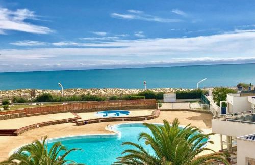 Le Barcares Apartment | BARCARESA-Appartement belle vue mer piscine tennis mini golf wifi