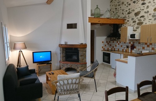 Berlou House | Barn completely renovated stone country with private pool.