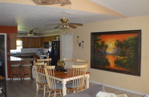 Pelican House | Beach themed tropical Pool Home, family fun and pet friendly.