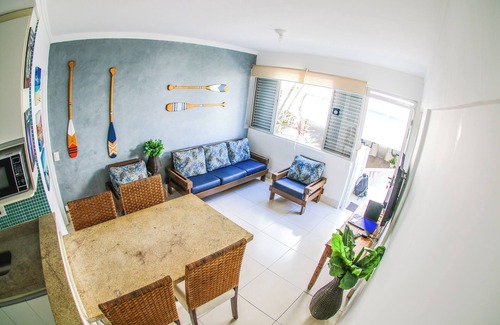 Tombo Apartment | Beachfront - 2 bedrooms + air conditioning, 2 bathrooms, living room, kitchen, 1 garage, Wi-Fi and bed linen