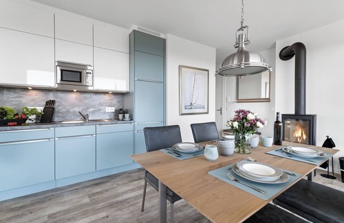 Olpenitz Apartment | "BeachLoungeOne" vacation apartment on the beach with sun terrace, sauna & sea view
