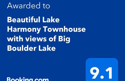 Lake Harmony Apartment | Beautiful Lake Harmony Townhouse at Big Boulder Lake and Ski Area