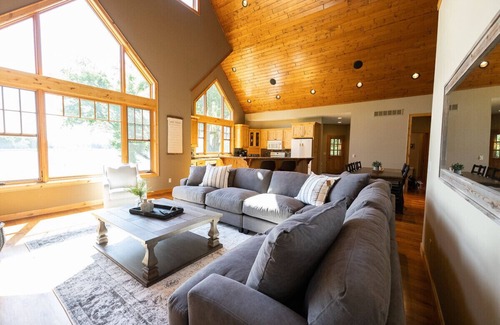 South Haven House | Beautiful Lake House with Private Beach, Large Yard - Great for Families