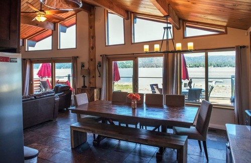 Fawnskin House | Beautiful lakefront home with guest house, dock, game room, hot tub