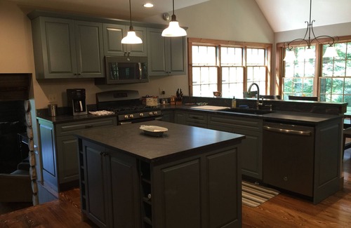 South Londonderry House | Beautiful Lakefront Home is located in Woods on Cole Pond. Near Stratton