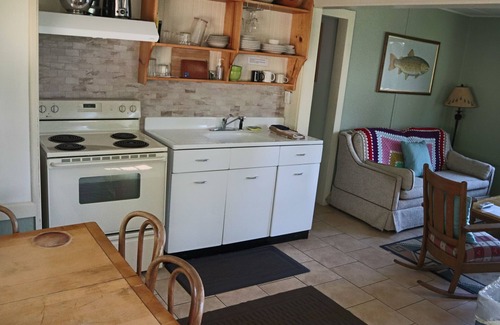 Downtown Klamath Falls Cabin | Beautiful view of the lake with patio and BBQ.
