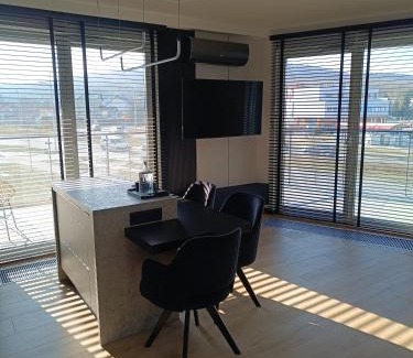 Kielce Apartment | Black Bella Apartament Kielce, Widok na Telegraf, Garaż, Klimatyzacja, Lustra w sypialni