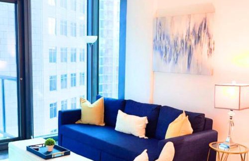 North Buckhead Apartment | Blue Luxe-Highrise, Balcony, Year-round Pool, City View!