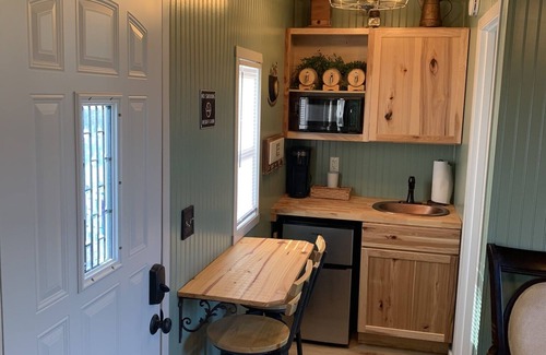 Eureka Springs Cabin | Blue Moon tiny cabin close to everything with Mountain View No Cleaning Fees