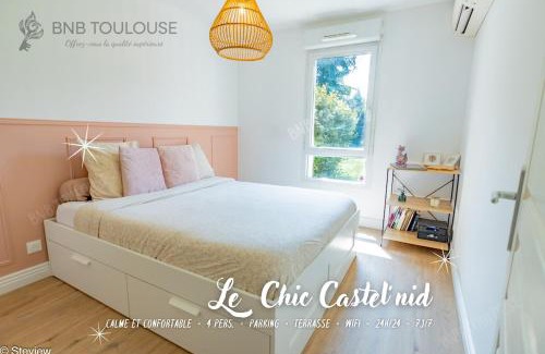 Castelnau-d'Estretefonds Apartment | BNB TOULOUSE - Le Chic Castel'nid - Clim - Parking - Terrasse - WiFi