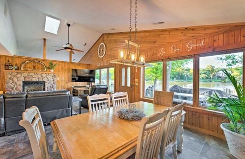 Newville House | Boat Dock and Backyard Rock River Retreat