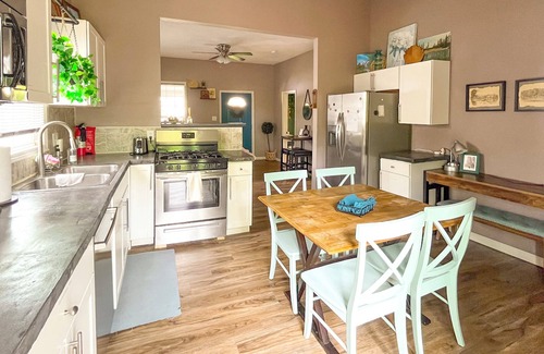 West Central House | Boho 2BR w/Deck & Firepit - Near Downtown - No Cleaning Fee - The Newton House
