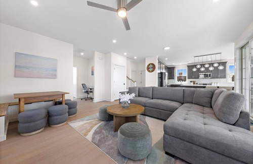 Mystic Island House | Brand New, Waterfront Beach Oasis with Heated Pool, Hot Tub, & Dock close to LBI