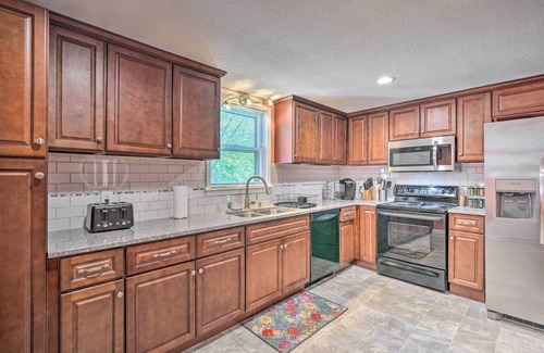 Durham House | Bright Durham Home w/Fully Furnished Deck!