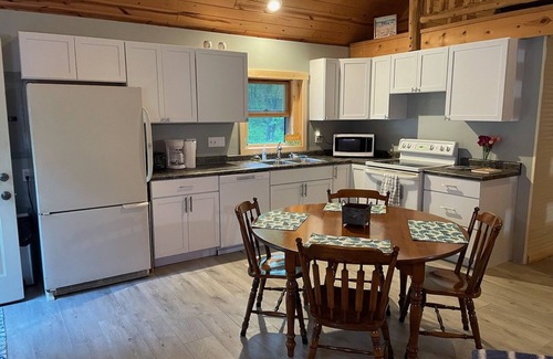 Caseville Cabin | Cabin Love: Wooded Seclusion-Private Sub Beach just a 5 - 6 min stroll away!