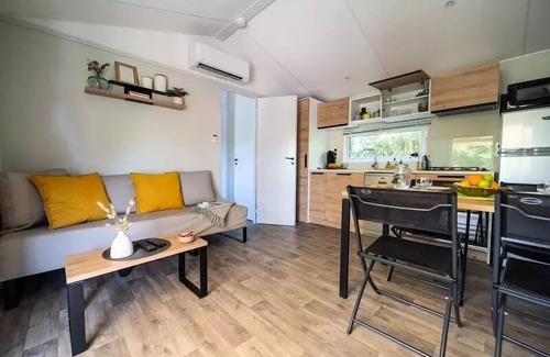 Brem Sur Mer House | Camping L'Océan * - Mobile Home Duo Premium 3 Rooms 4 People Jacuzzi + Air Conditioning + TV