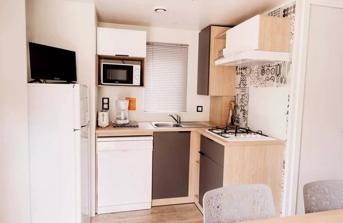 Saint-Laurent-de-Medoc House | Camping Le Paradis * - Mobile Home Ancolie 4 Rooms 5 People + TV