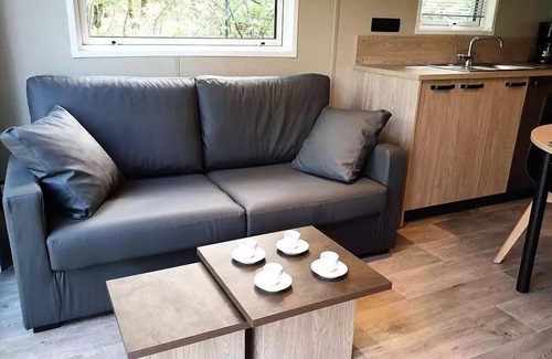 Nabirat Ski Chalet | Camping Ushuaïa Villages les Pialades * - Chalet Mimosa - 47 m² with covered terrace - 2 bedrooms for 4 people