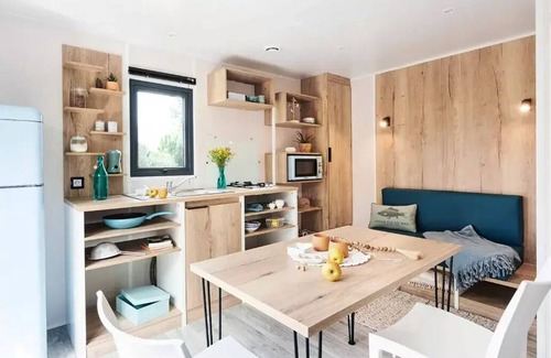 Quettehou House | Campsite Le Rivage * - Mobil home Cabane with bathroom - 2 bedrooms - 4 people